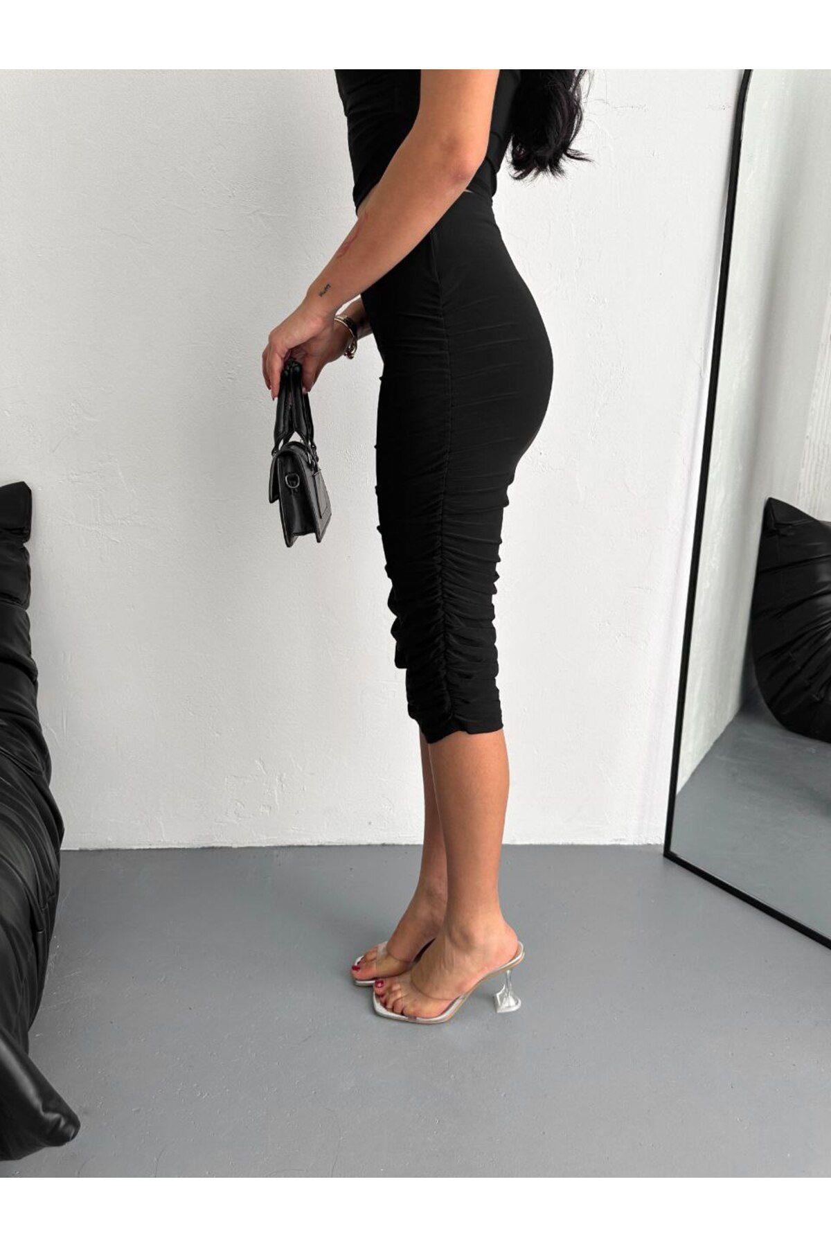 Sandy Kumaş Etek&Crop Takım