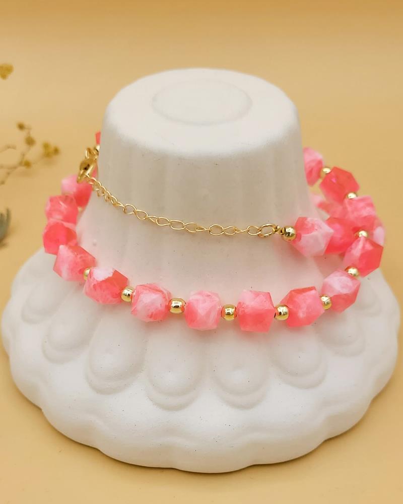 Şeker Pembe Akrilik Yaz Kolye