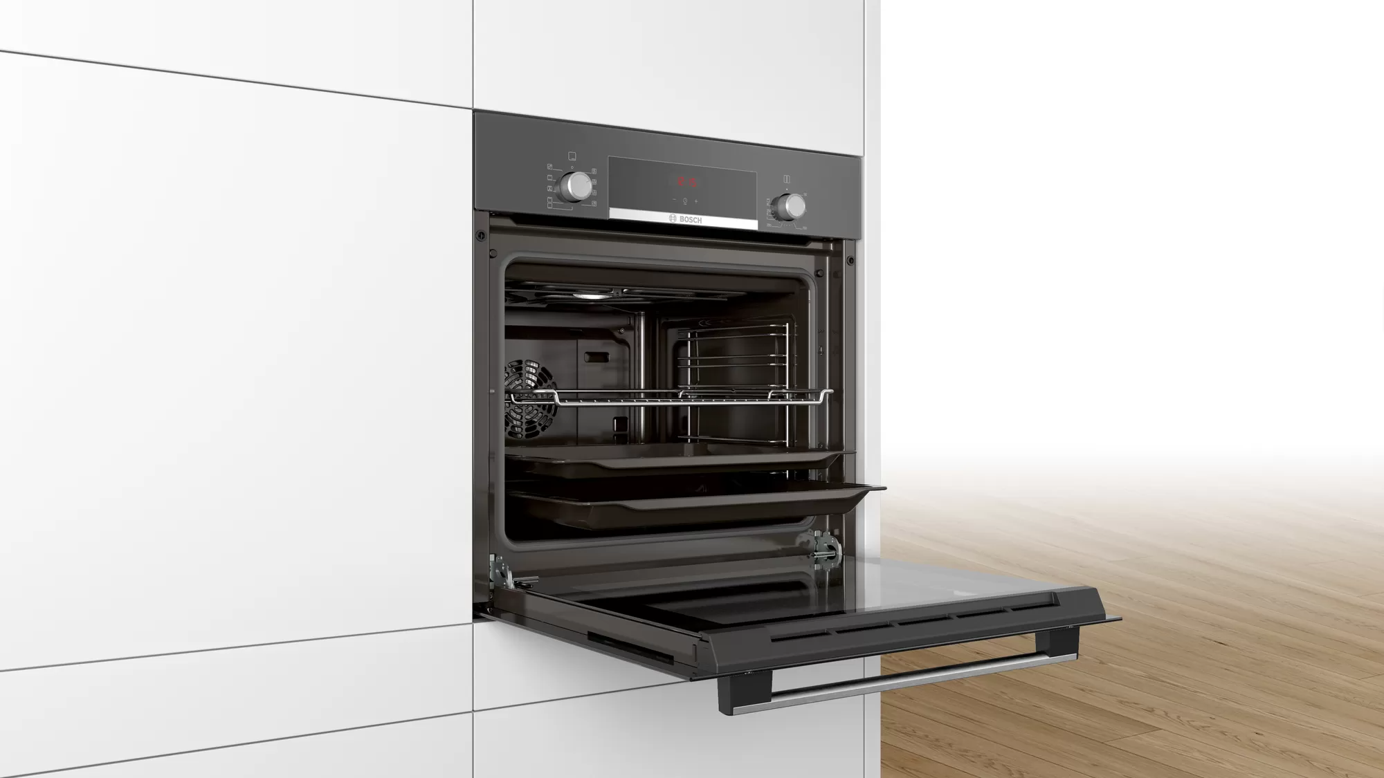 Bosch HBF514BH0T Ankastre Fırın Metalik Gri