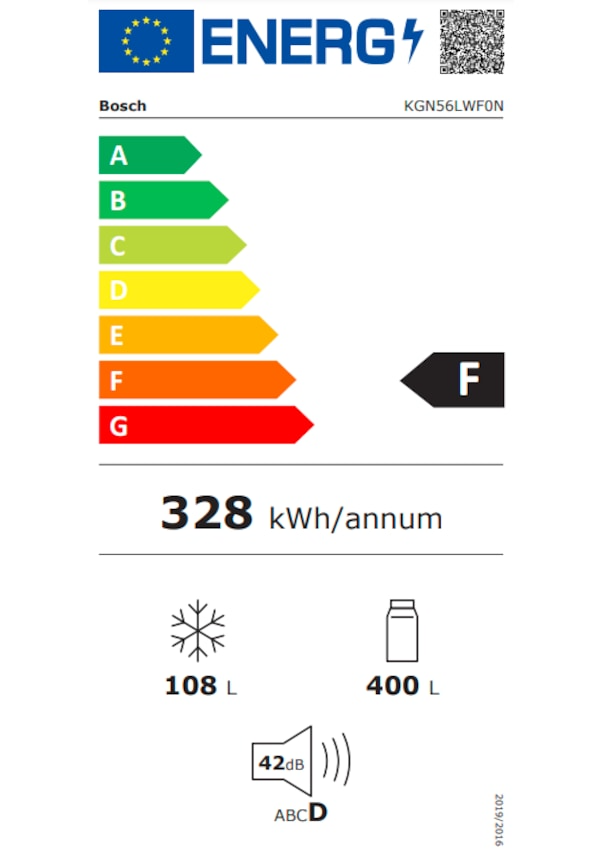Bosch KGN56LWF0N A++ 559 LT No-Frost Kombi Tipi Buzdolabı Beyaz