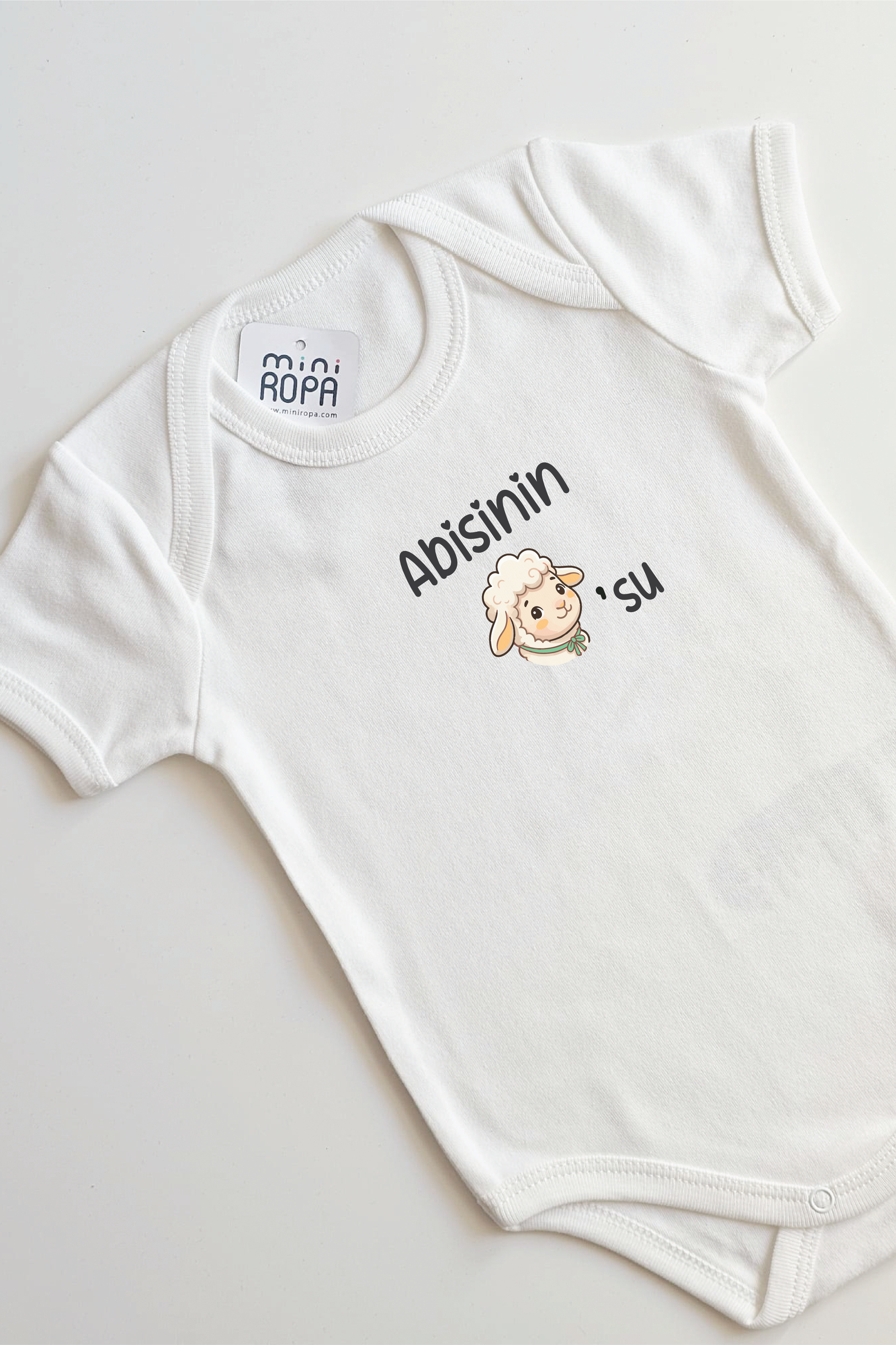 Abisinin Kuzusu Yazılı Bebek Body Abi Yazılı Zıbın