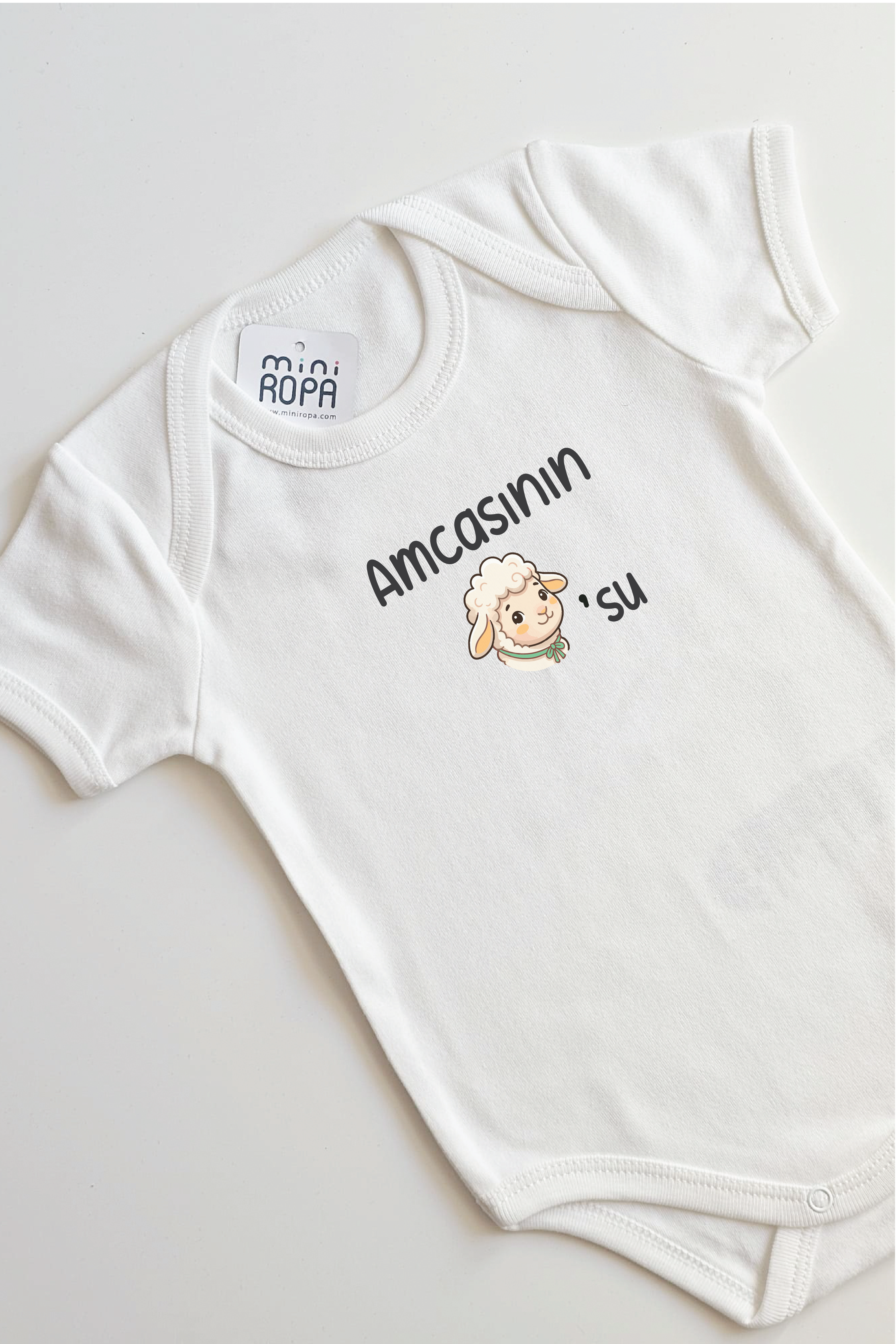 Amcasının Kuzusu Yazılı Bebek Body Amca Yazılı Zıbın