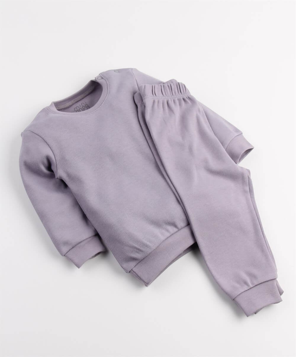 Dğz Gri Mevsimlik Bebek Takımı Alt Üst Sweat Takım