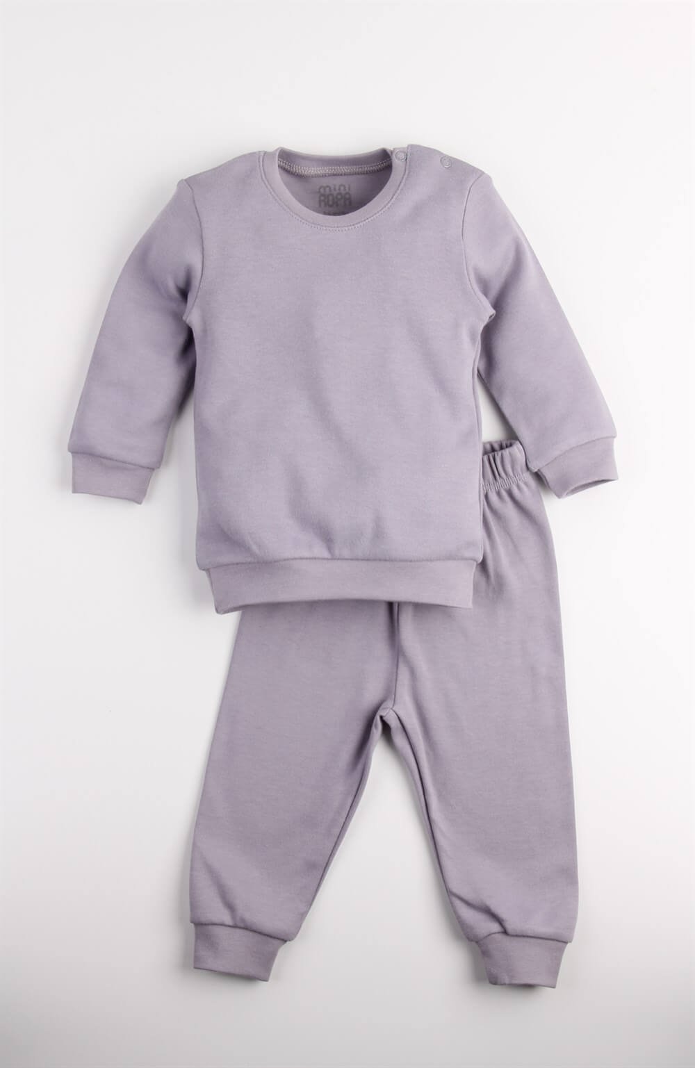 Dğz Gri Mevsimlik Bebek Takımı Alt Üst Sweat Takım