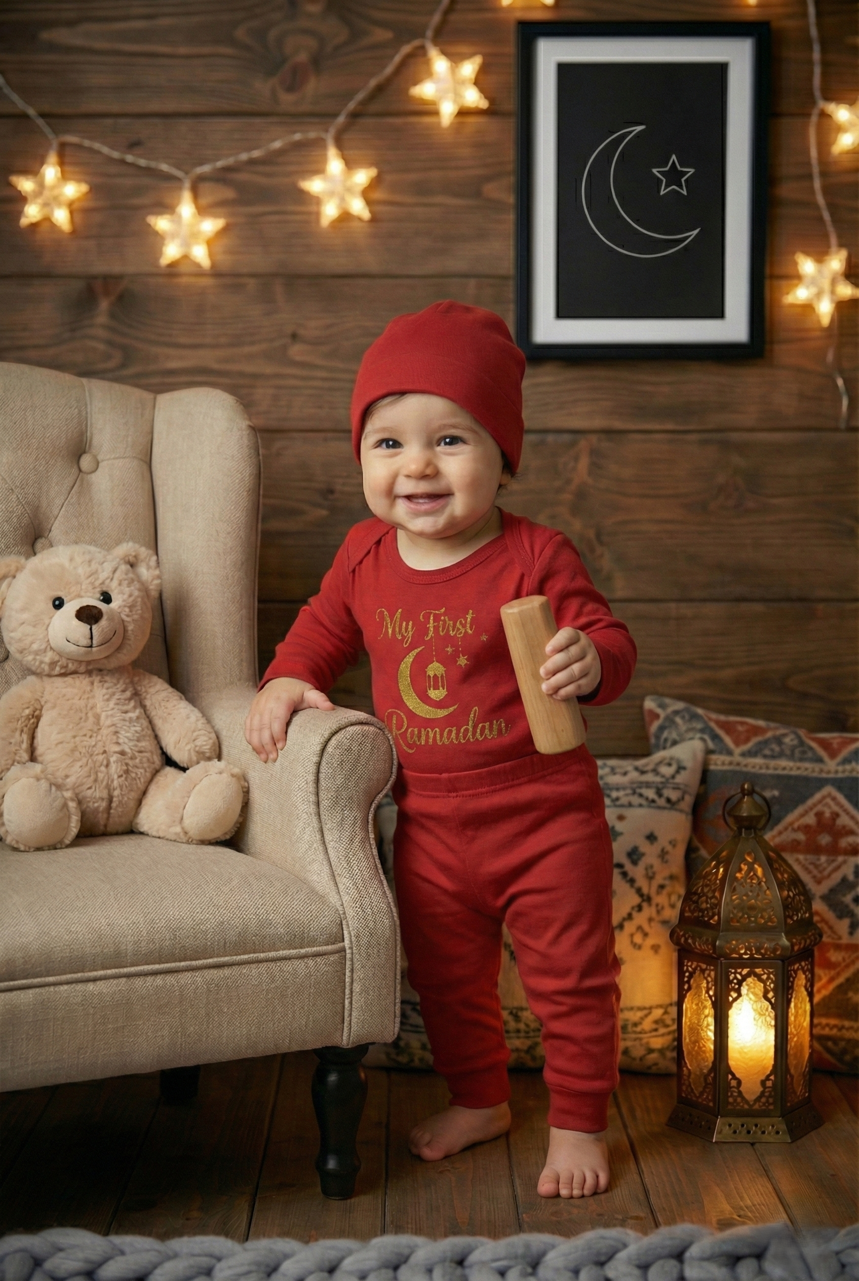 My First Ramadan Body Pantolon Takımı İlk Ramazanım Temalı Bebek Takımı