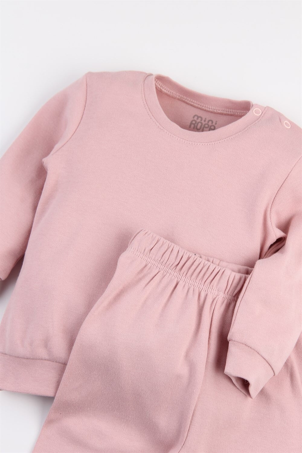 Pembe Mevsimlik Kız Bebek Takımı Alt Üst Sweat Takım