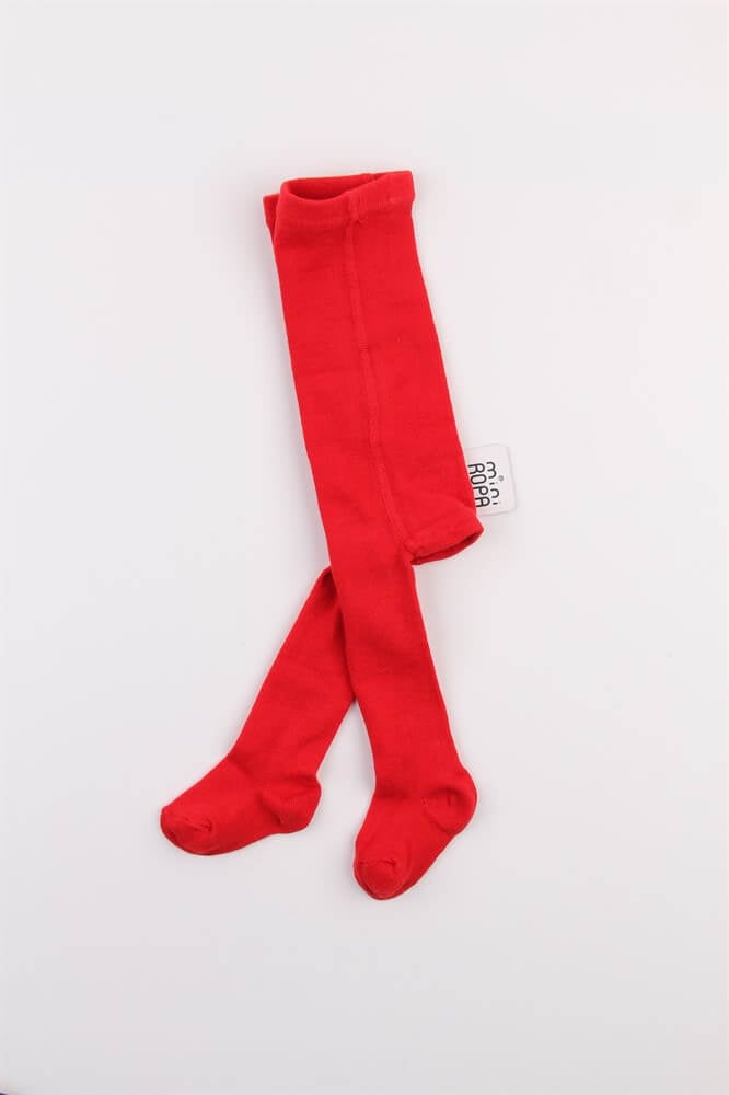 Unisex Kırmızı Bebek Kilotlu Çorap