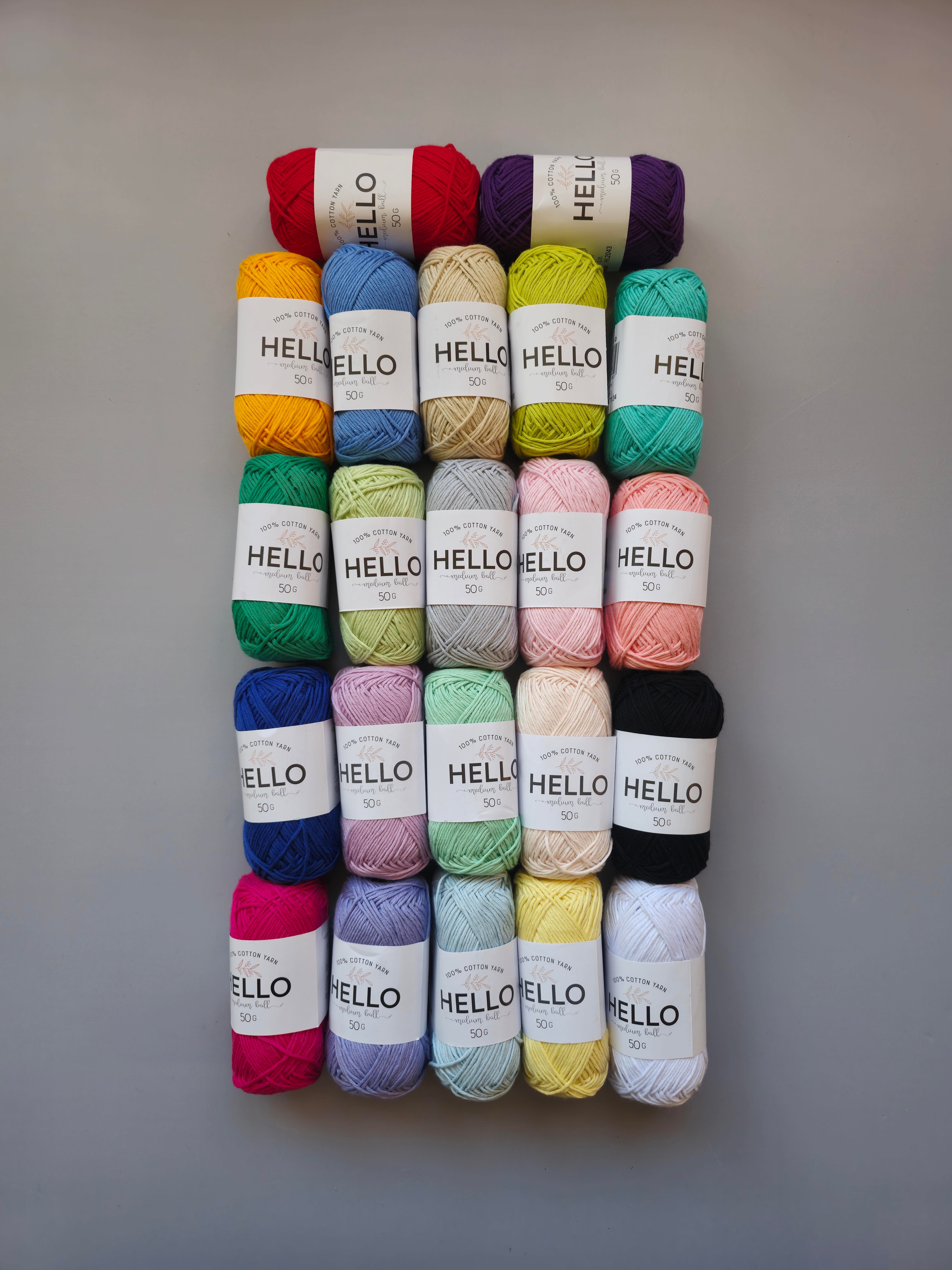 22 Adet 50 Gram Hello Koton İplik