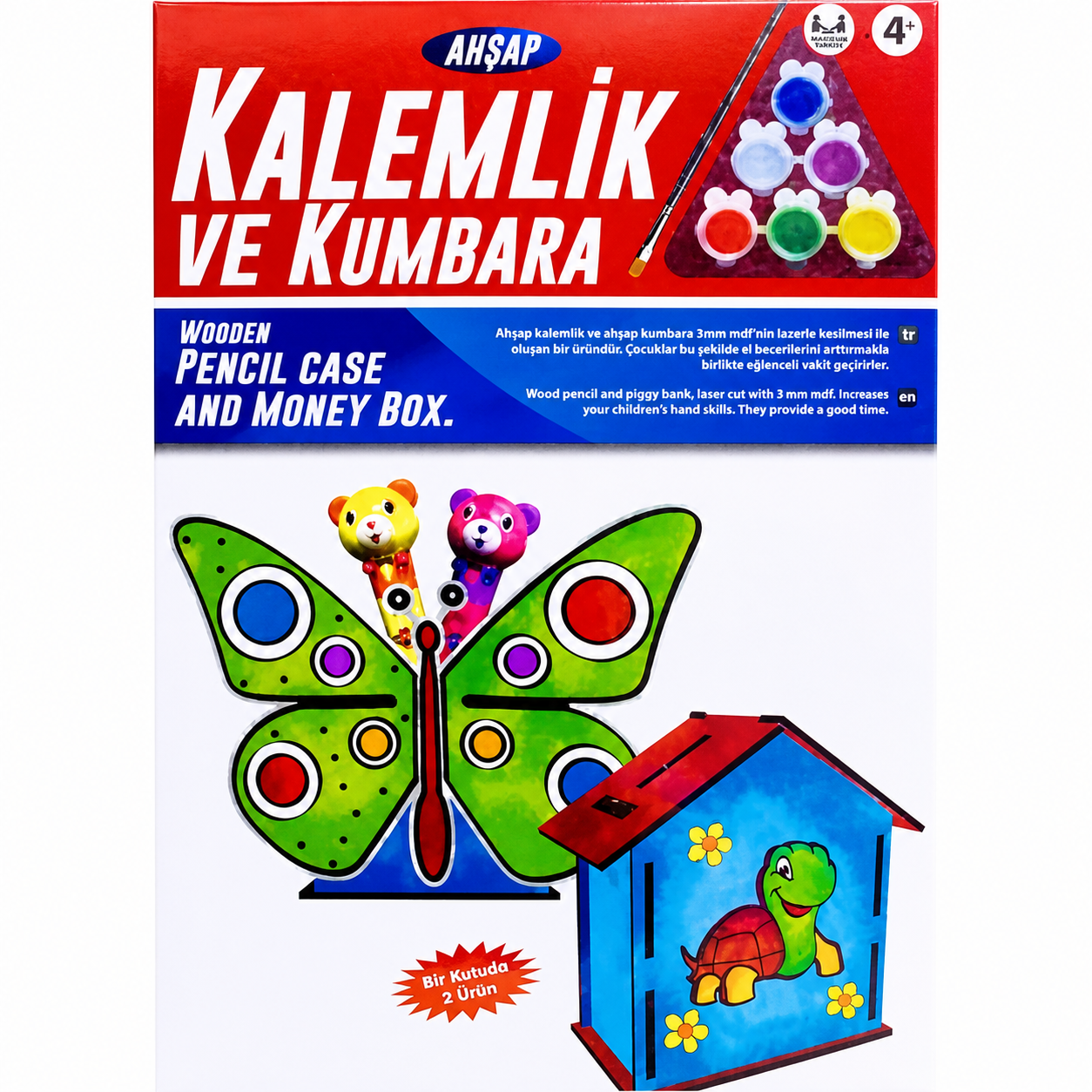 Ahşap Kalemlik Ve Kumbara Maketi