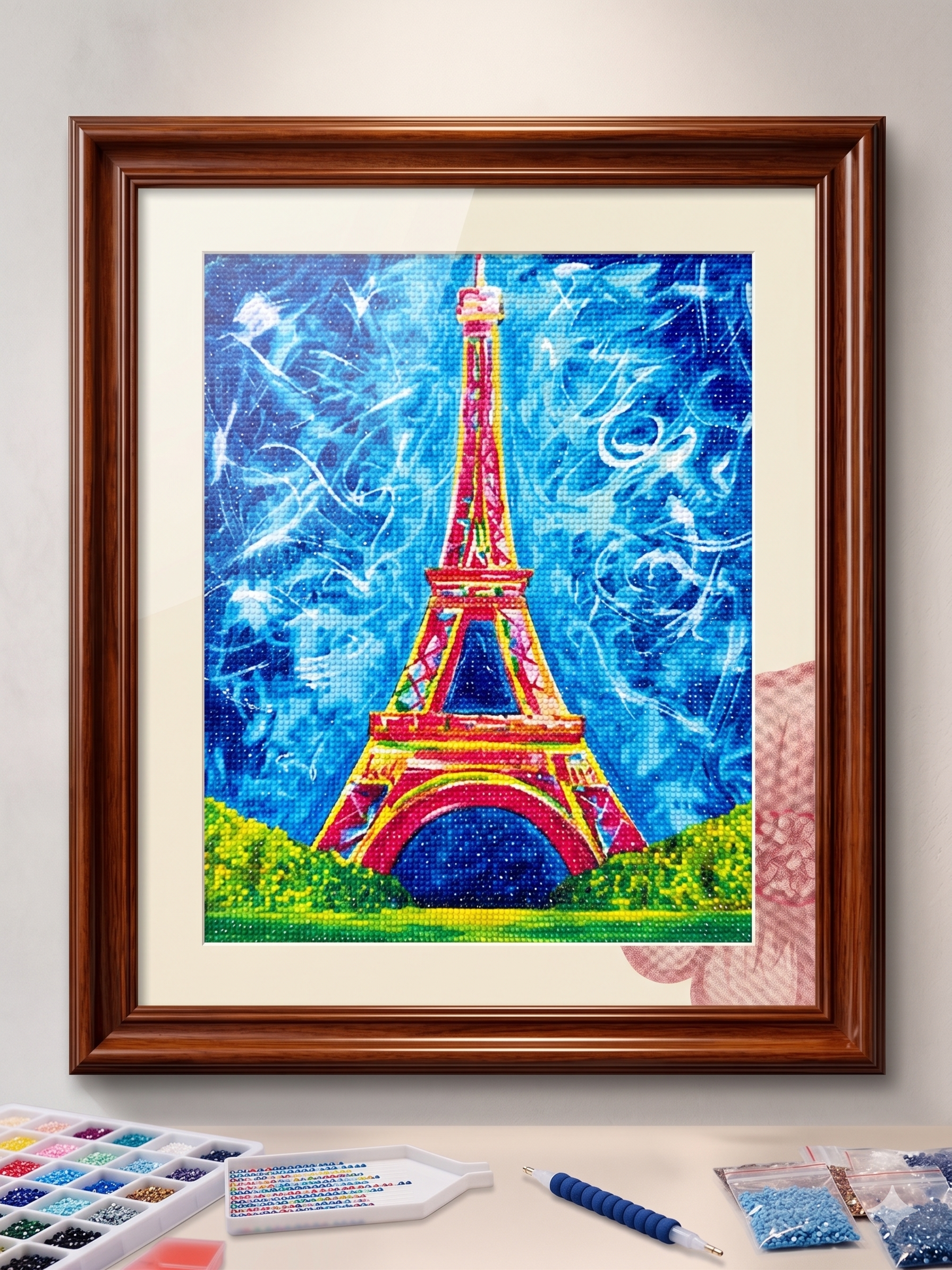 Boncuk İşleme Kiti 50 x 40 Eyfel Kulesi