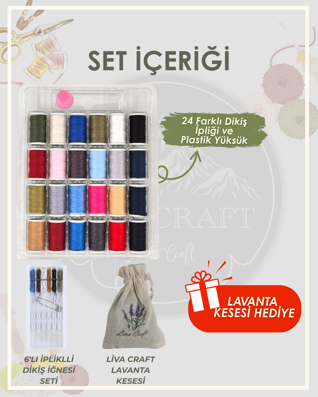 Dikiş Seti 26 Parça Liva Craft
