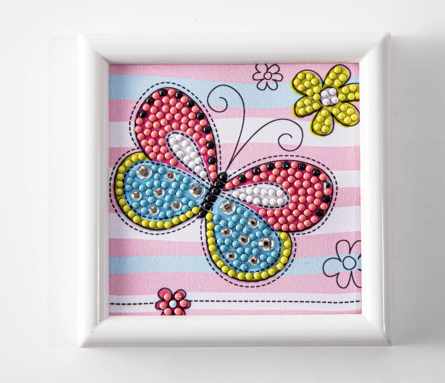 Elmas Mozaik Tablo 10.2 cm x 10.2 cm Paten Ayakkabı Boncuk Yapıştırma Kiti - Çerçeveli
