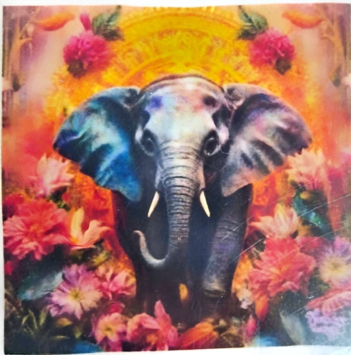 Elmas Mozaik Tablo, 30x30cm Fil Boncuk Yapıştırma Kiti  