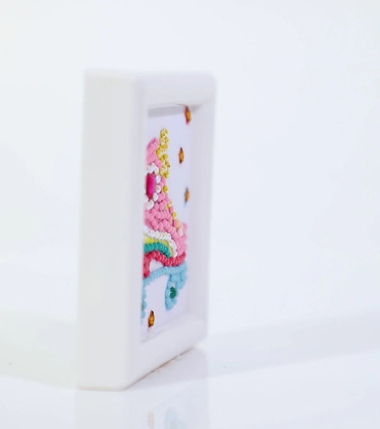 Elmas Mozaik Tablo 7.6 cm x 7.6 cm Paten Ayakkabı Boncuk Yapıştırma Kiti - Çerçeveli