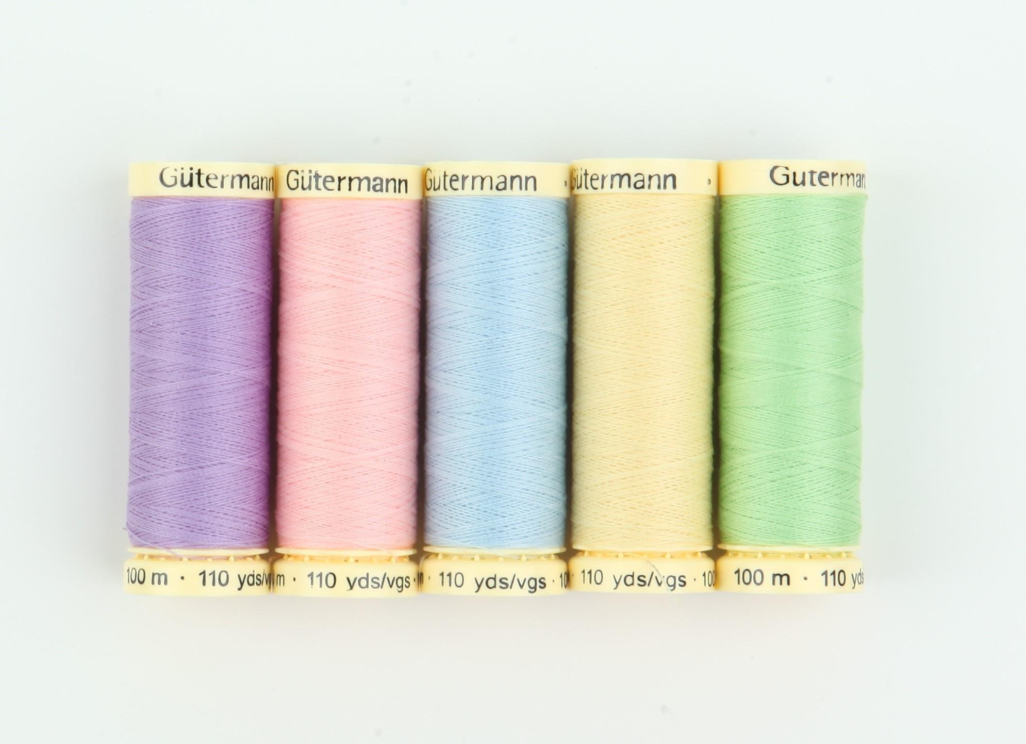 Gutermann %100 Polyester 100m Dikiş İpi Pastel Renkler Set