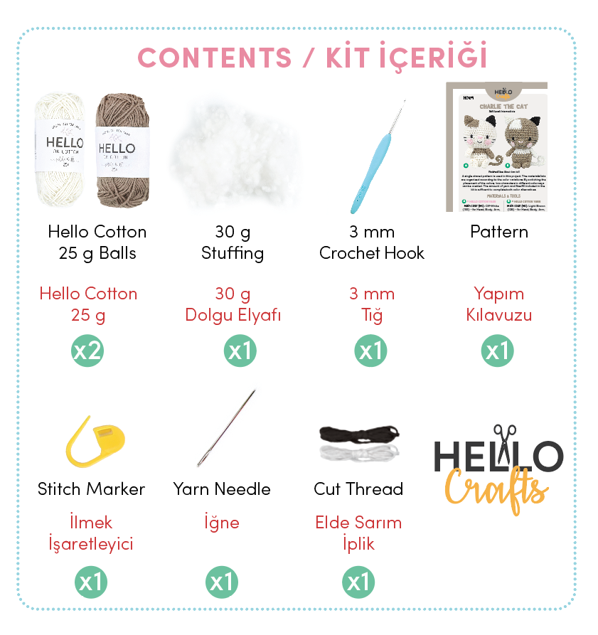 HELLO ADORABLE AMİGURUMİ KİTİ KEDİ