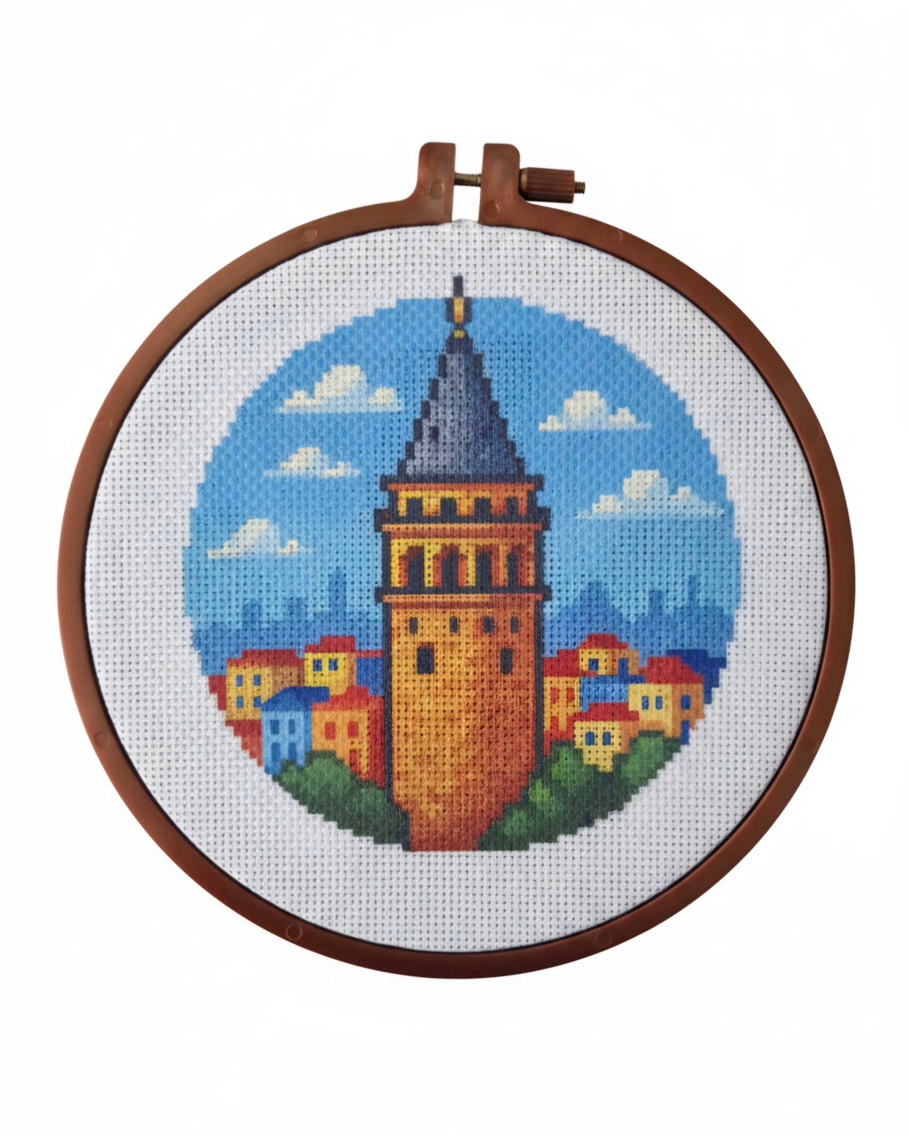 Kanaviçe Başlangıç Seti, Baskılı Etamin Kiti - Galata Kulesi
