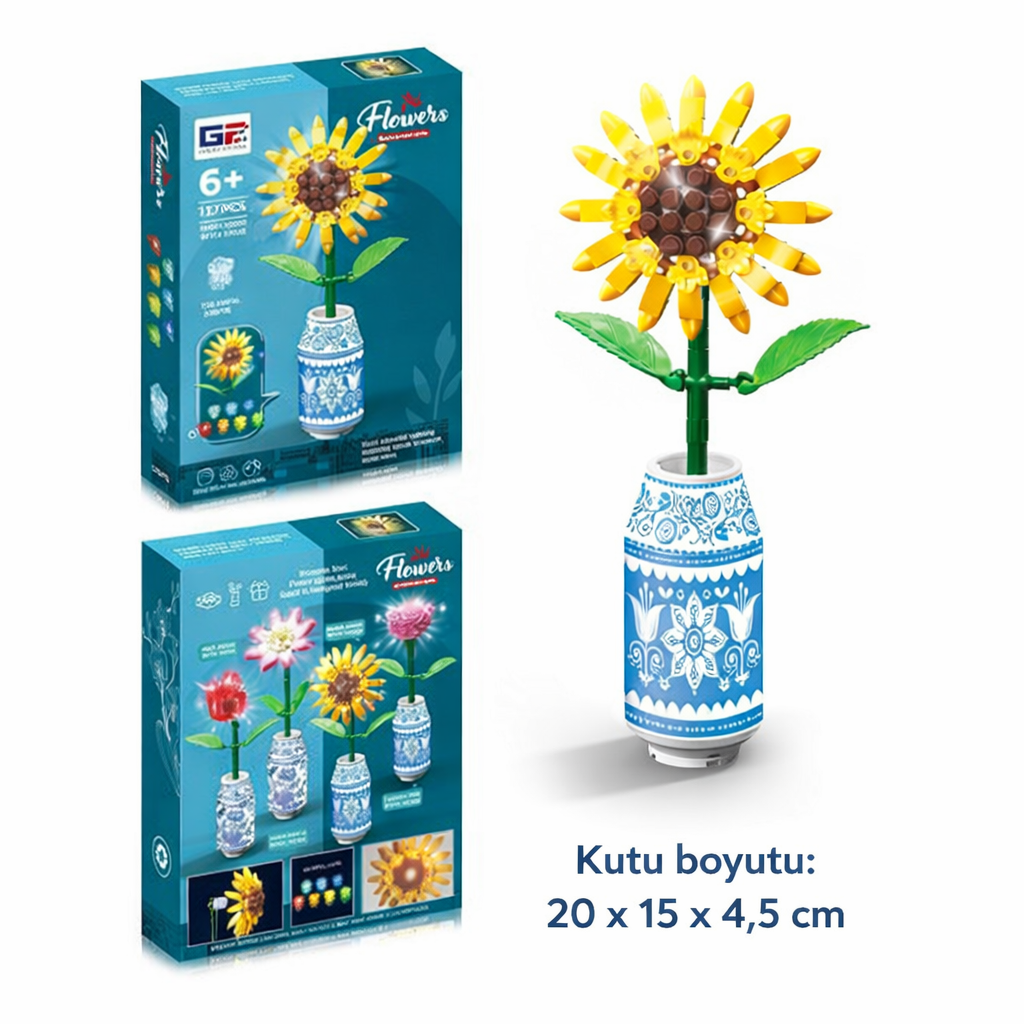 Lego Çiçek Seti Işıklı Parlayan Ayçiçeği