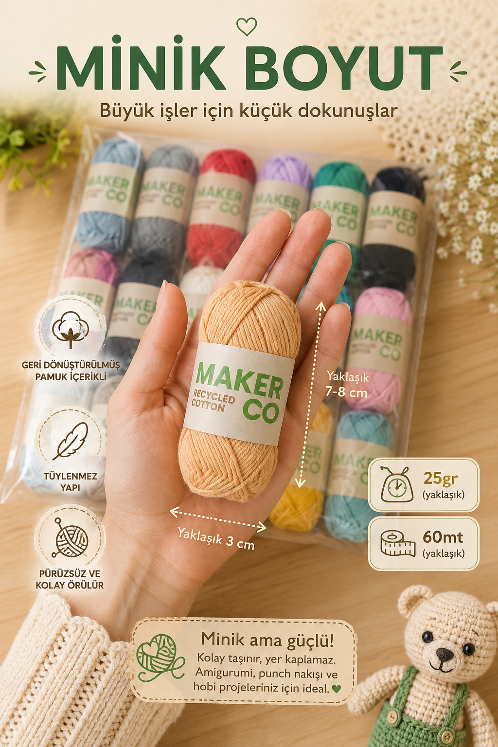 Makerco Örgü İpi Seti 18'li
