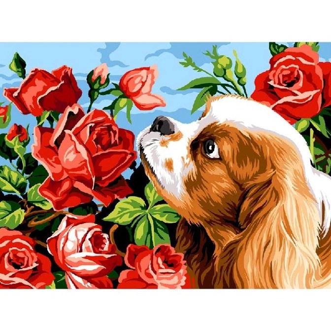 MARGOT GOBLEN 40X50CM - 153.1419 Köpek Ve Güller