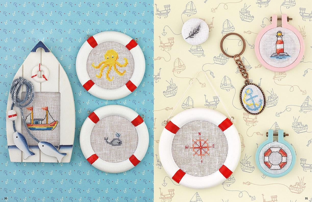 Mini Kanaviçe Seti - Ultra Mini Cross Stitch Makes Kitabı
