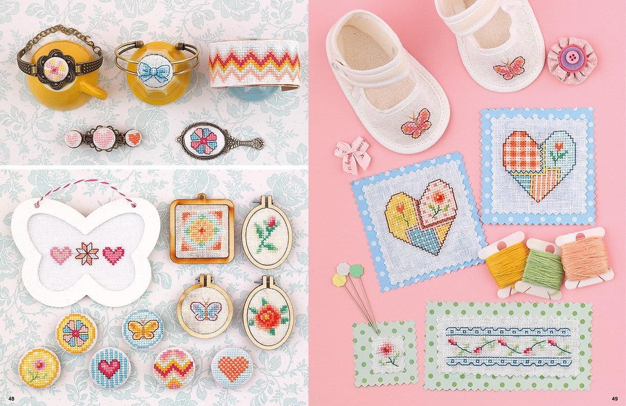 Mini Kanaviçe Seti - Ultra Mini Cross Stitch Makes Kitabı