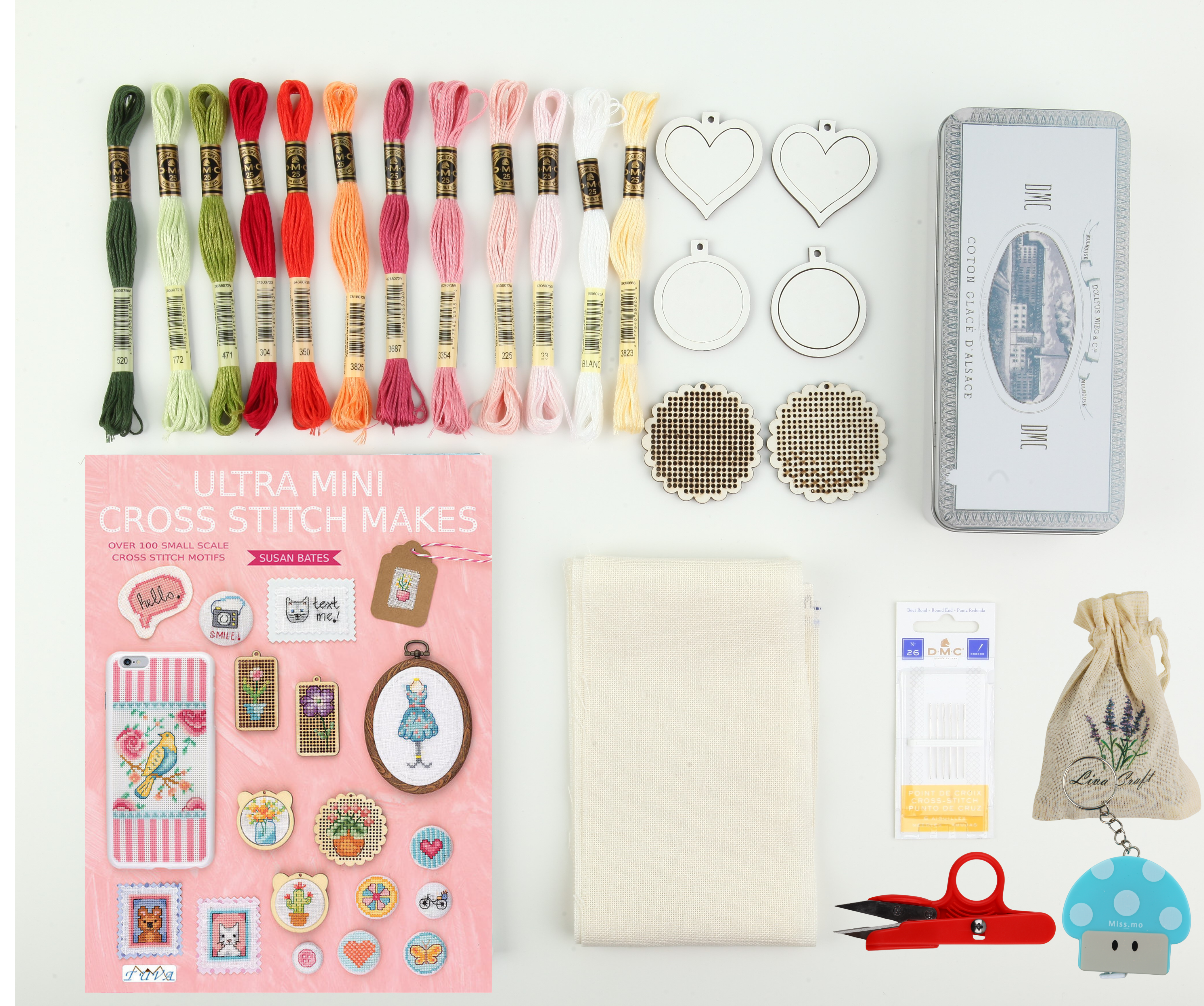 Mini Kanaviçe Seti - Ultra Mini Cross Stitch Makes Kitabı