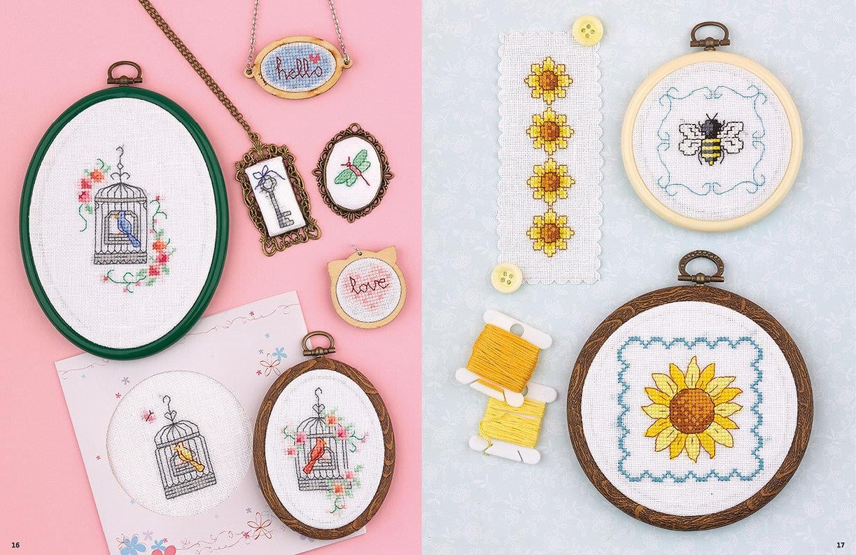 Mini Kanaviçe Seti - Ultra Mini Cross Stitch Makes Kitabı