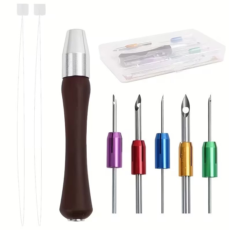 Punch İğnesi Seti, 5 İğneli, Silikon Saplı Premium Punch İğnesi 1. Kalite 