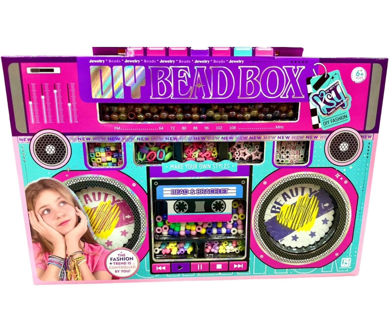 Radyo Tasarımlı Büyük Boy Boncuk Takı Seti – DIY Bileklik & Kolye Yapım Kutusu