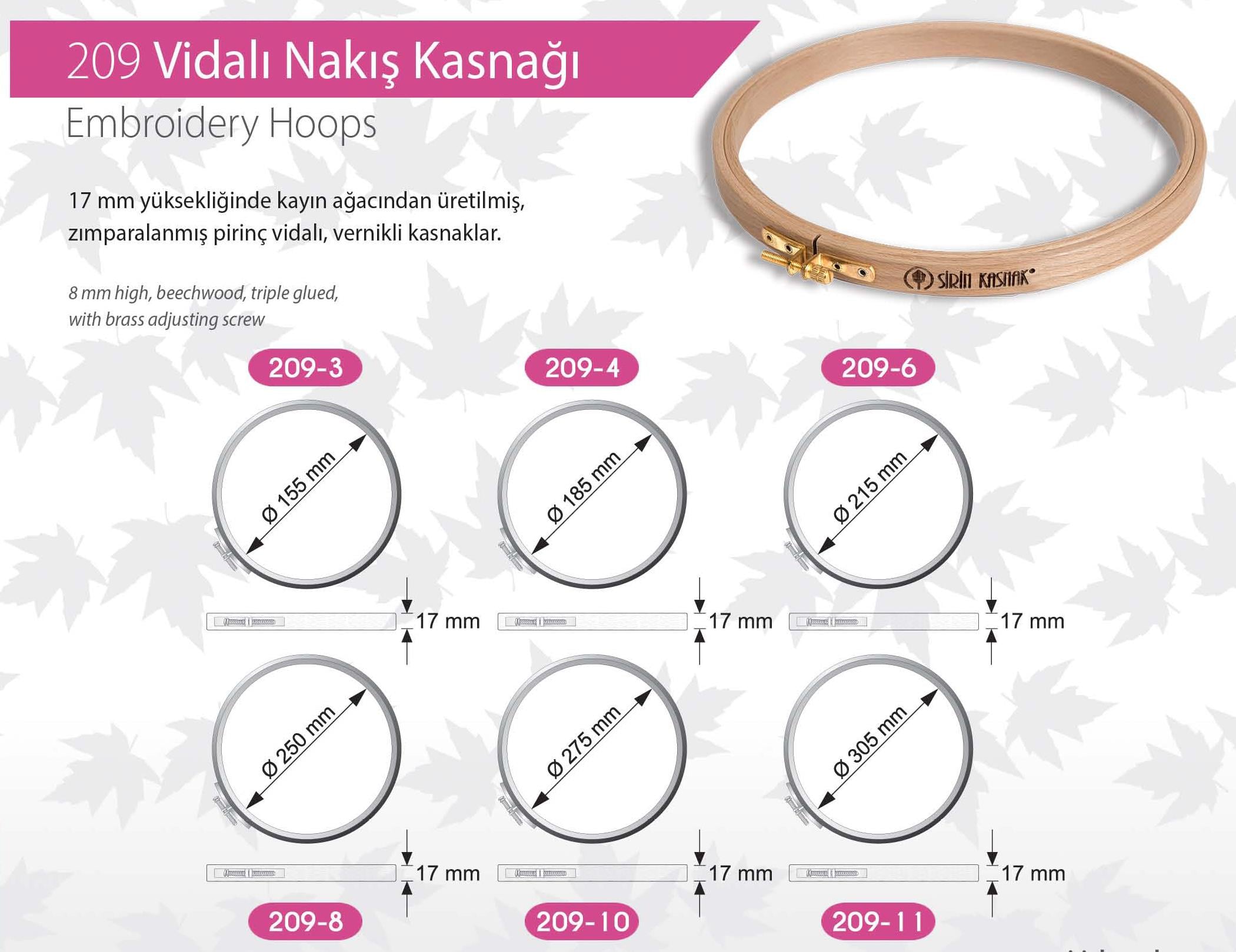 ŞİRİN VİDALI KASNAK 209 SERİSİ 17mm