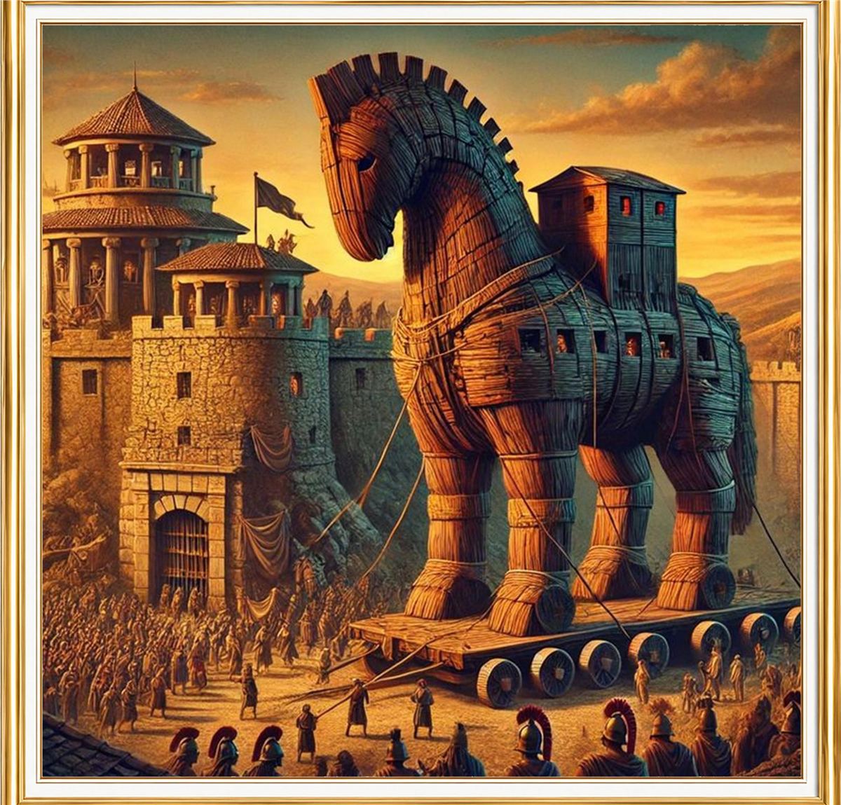Truva Atı Elmas Mozaik Puzzle Kit 30x30 cm