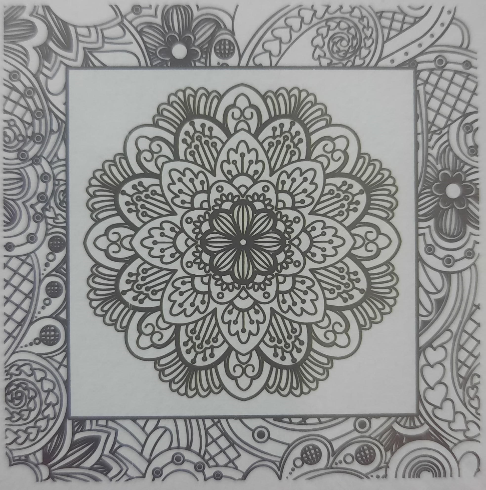 Tuval Boyama Seti, Yuvarlak Çiçek Deseni