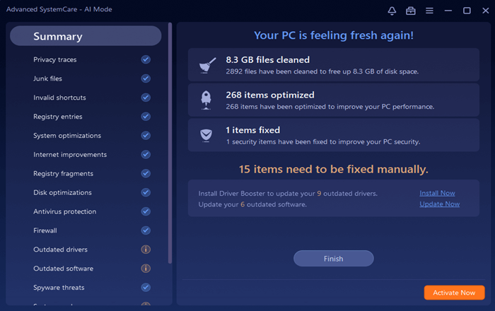 Advanced SystemCare 18 PRO | 1 PC | 1 Year