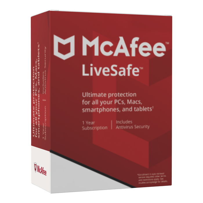 McAfee LiveSafe 2025 | Unlimited Device | 1 Year