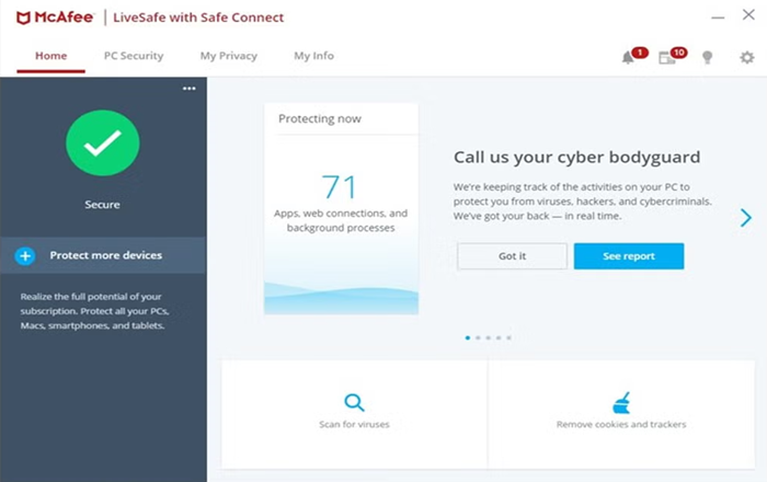 McAfee LiveSafe 2025 | Unlimited Device | 1 Year