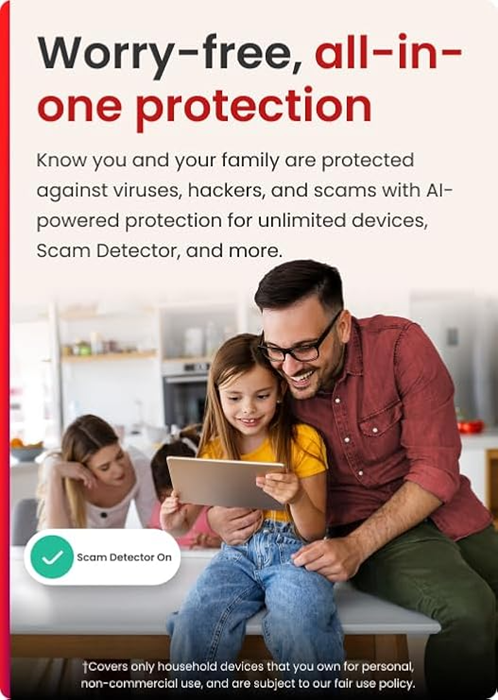 McAfee+ Premium Family 2025 | Unlimited Devices | 1 Year | Europe | UK