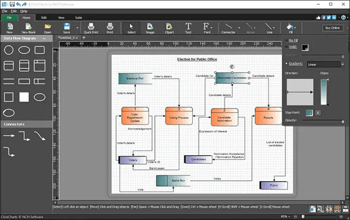 NCH ClickCharts Diagram & Flowchart Pro Edition 2025 | 1 Device | 3 Months