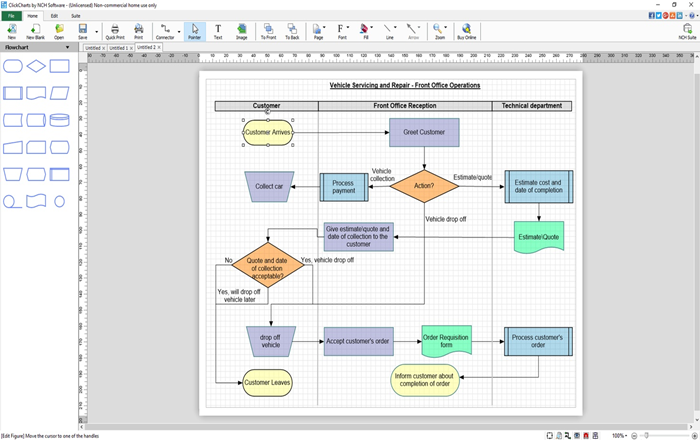 NCH ClickCharts Diagram & Flowchart Pro Edition 2025 | 1 Device | 3 Months