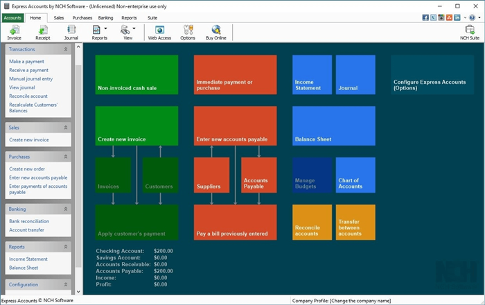 NCH Express Accounts Basic 2025 | 1 Device | Life Time