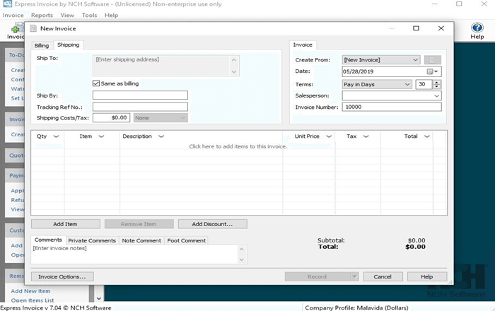 NCH Express Invoice Plus 2025 | 1 Device | 3 Months