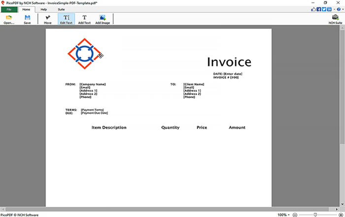 NCH PicoPDF PDF Editor Business Edition 2025 | 1 Device | 1 Year