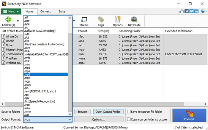 NCH Switch Audio File Converter Plus 2025 | Commercial License | 1 Device | 3 Months