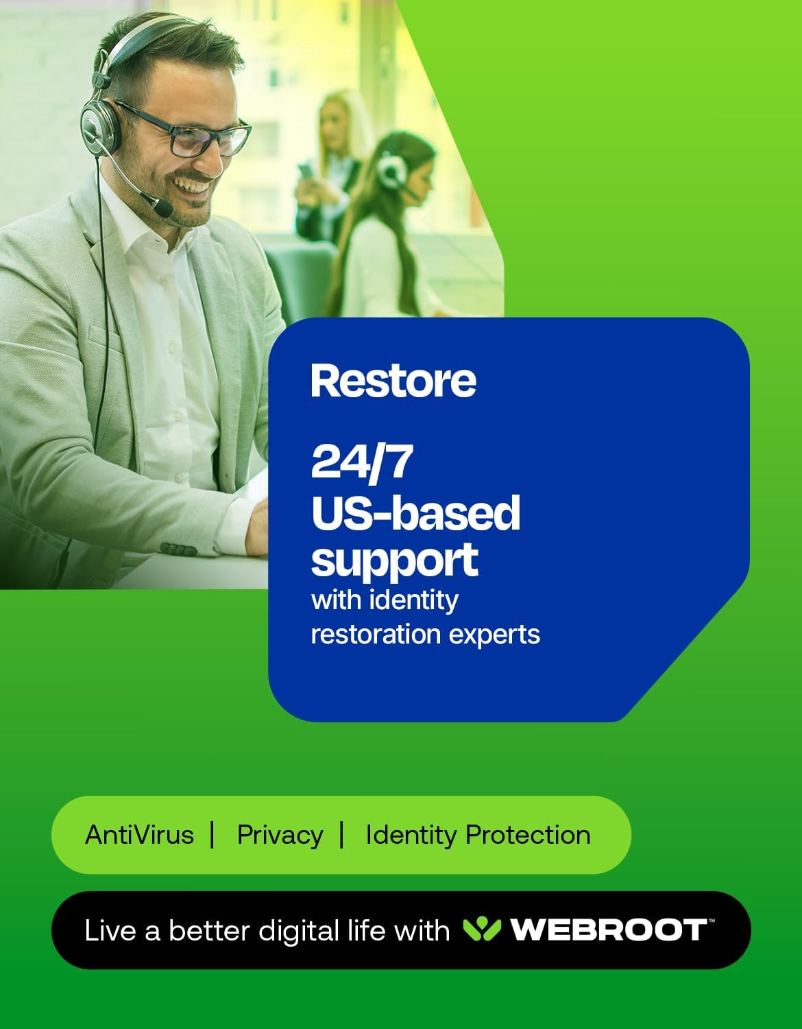 Webroot Premium with Allstate Identity Protection 2025 | 5 Devices | 1 Year  