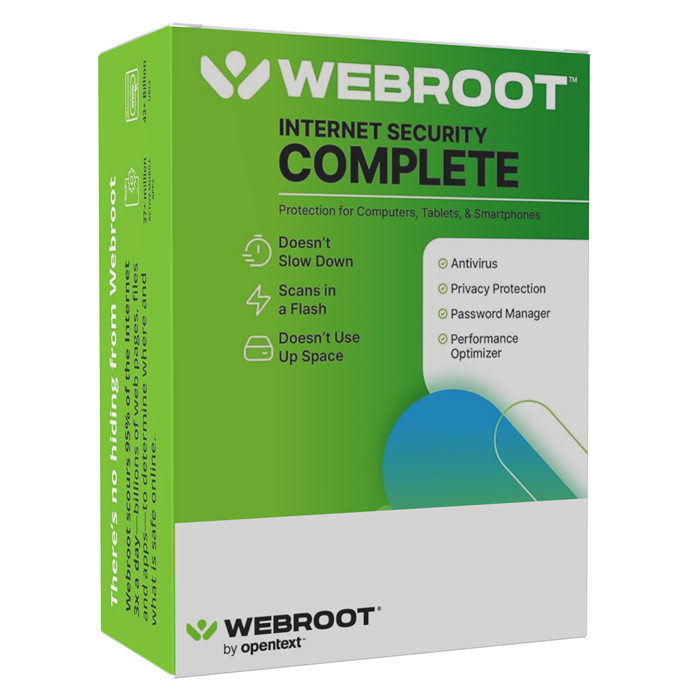 Webroot SecureAnywhere Internet Security Complete 2025 | 5 Devices | 1 Year