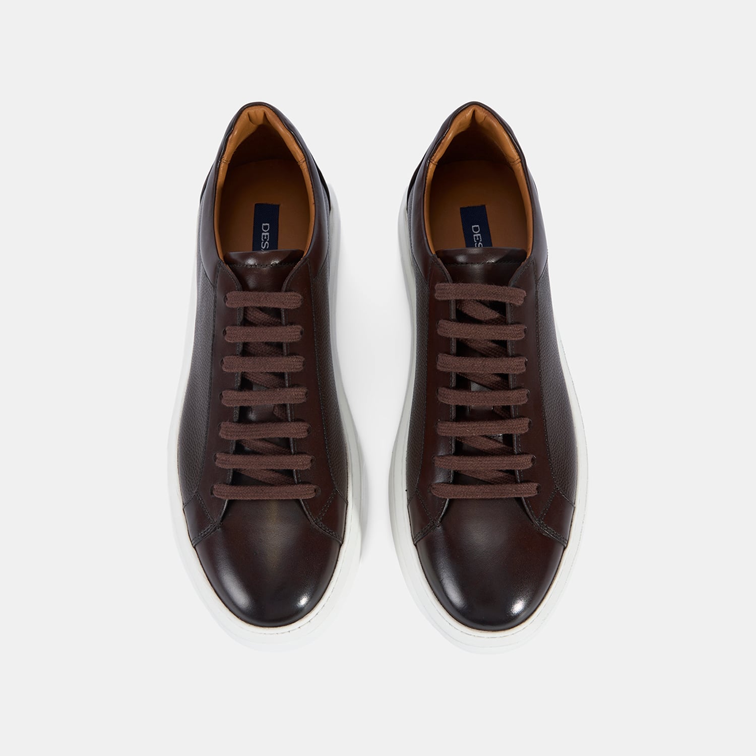 Desa Kahverengi Desa Bağcıklı Erkek Beyaz Tabanlı Deri Spor Ayakkabı