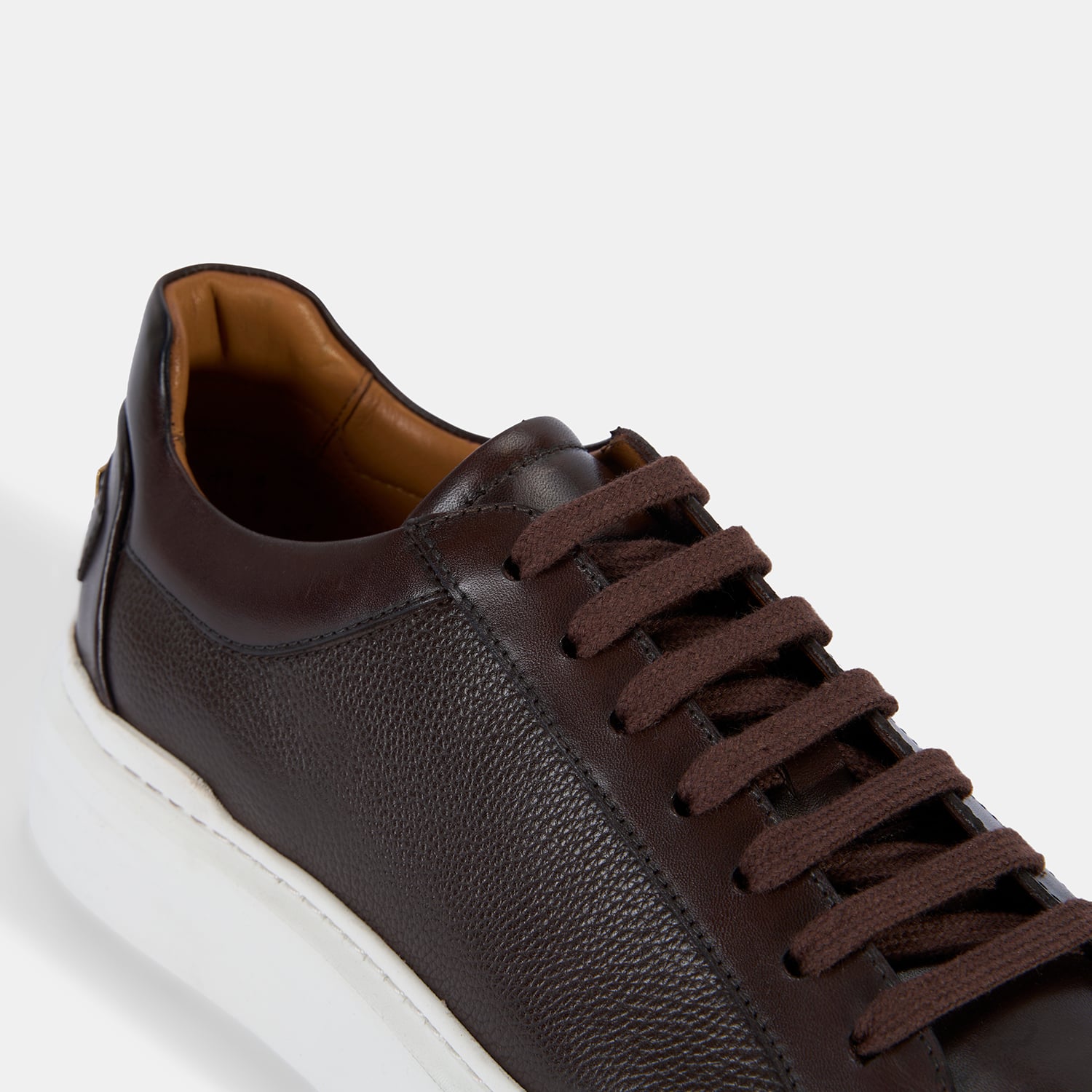 Desa Kahverengi Desa Bağcıklı Erkek Beyaz Tabanlı Deri Spor Ayakkabı