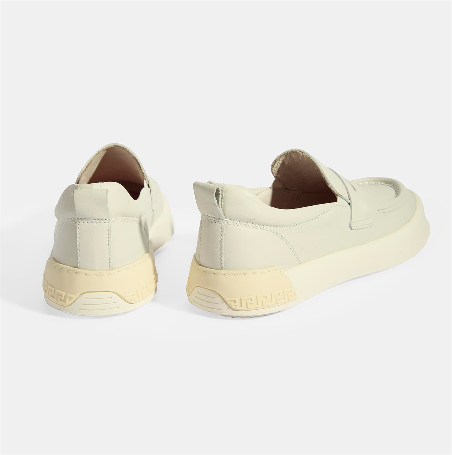 Desa Krem Desa Slip Erkek Slip-On Deri Loafer