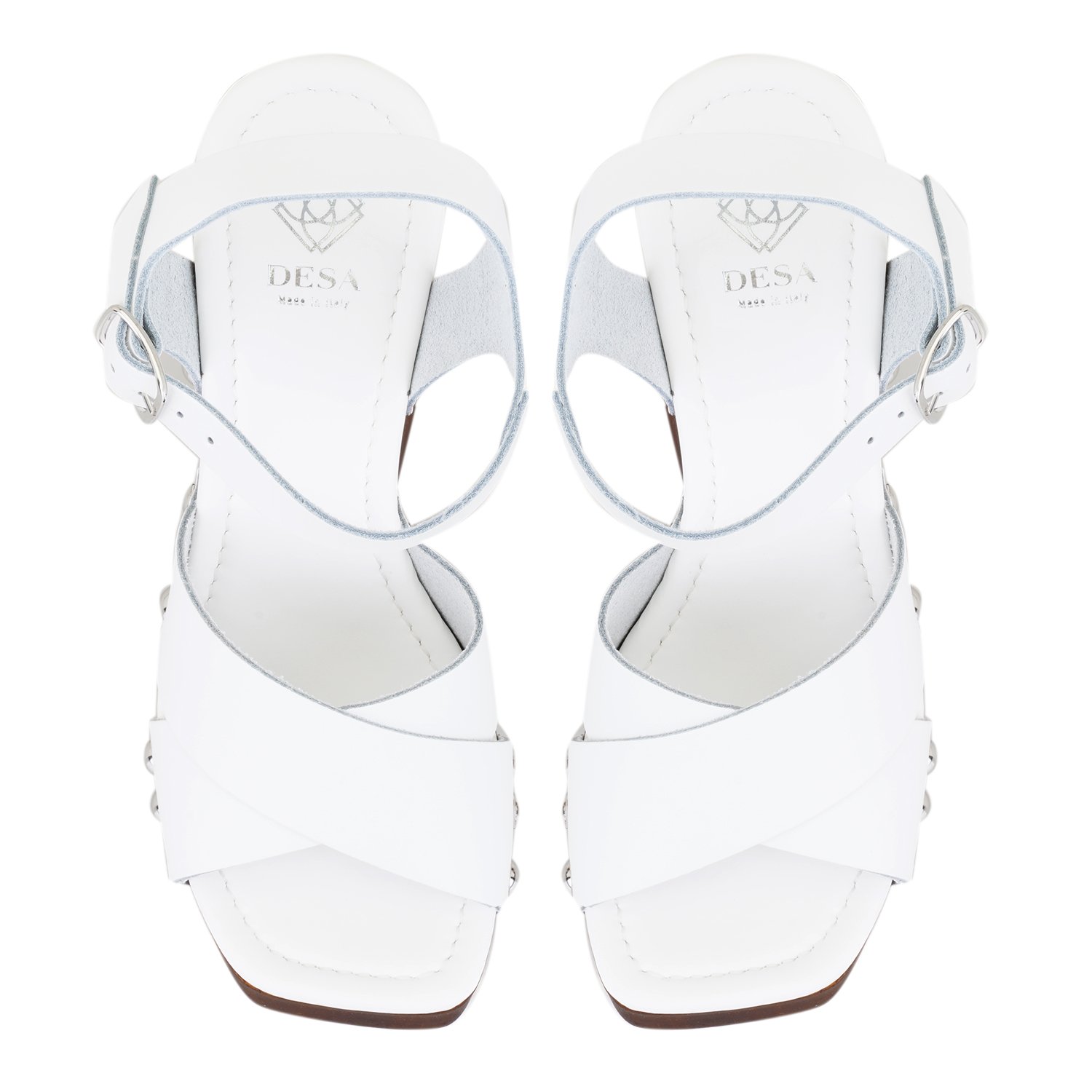 Desa Siyah Desa Deri Kadın Platform Topuklu Sandalet