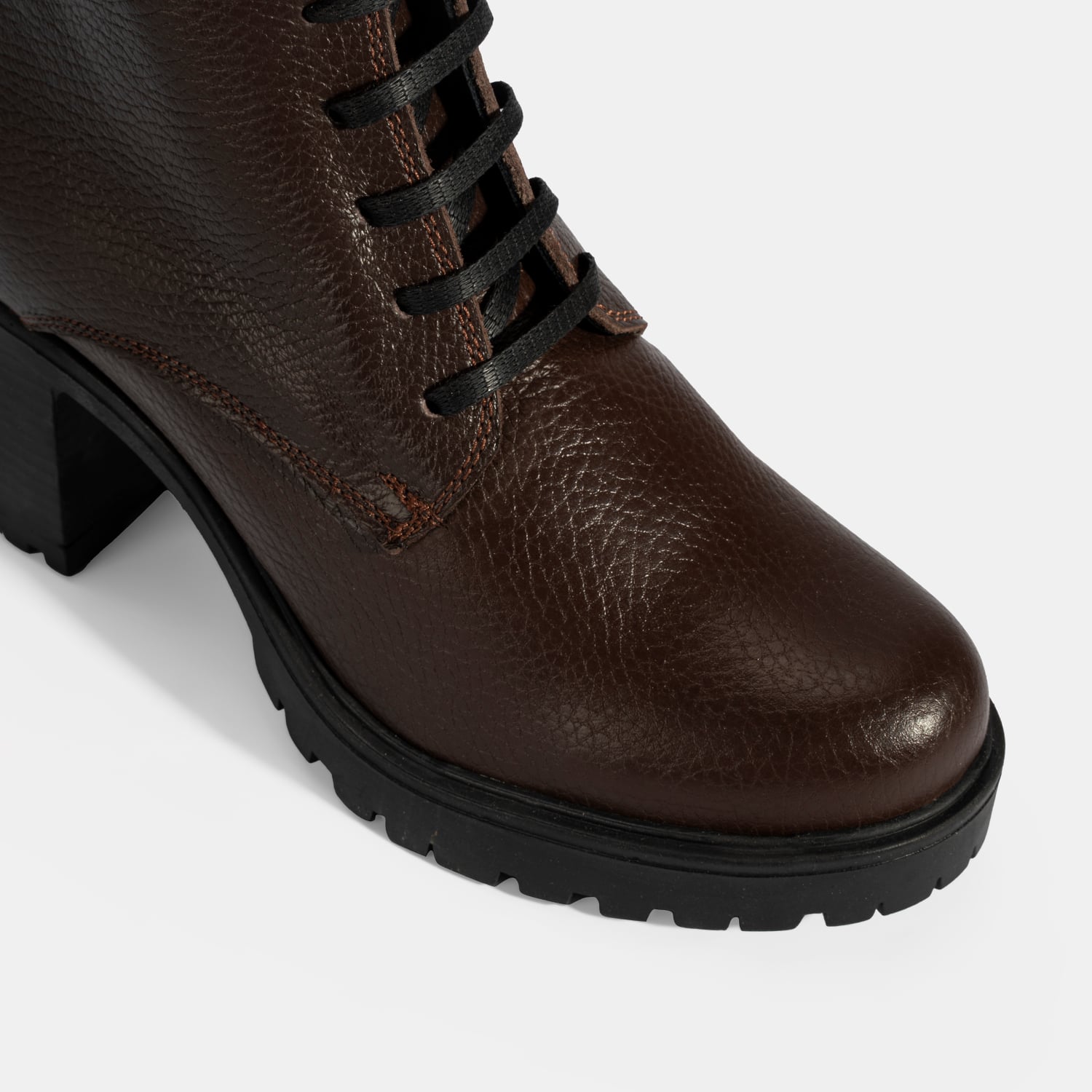 Desa Siyah Desa Bağcıklı Kadın Kalın Topuklu Deri Bot